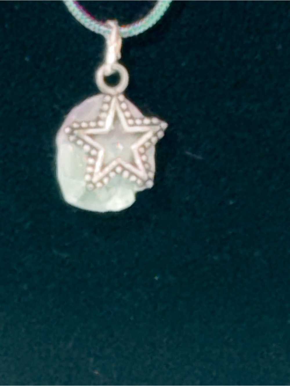 Semiprecious Raw Fluorite Crystal Necklace – Star Charm Mystical Boho Jewelry